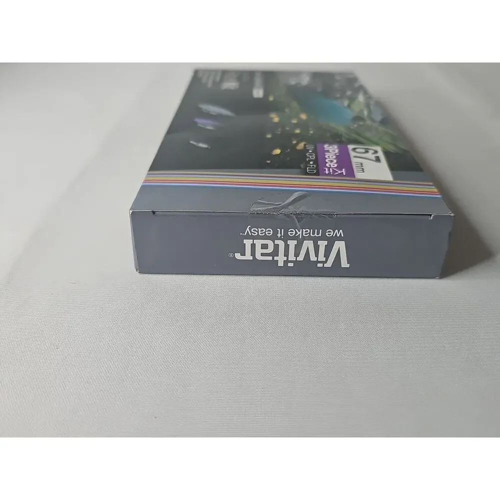 Vivitar 67mm Multi Coated 3 Piece Filter Kit UV CPL FLD VIV-FK3 + Filter Wallet
